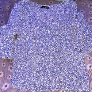 Sason lavender flower blouse